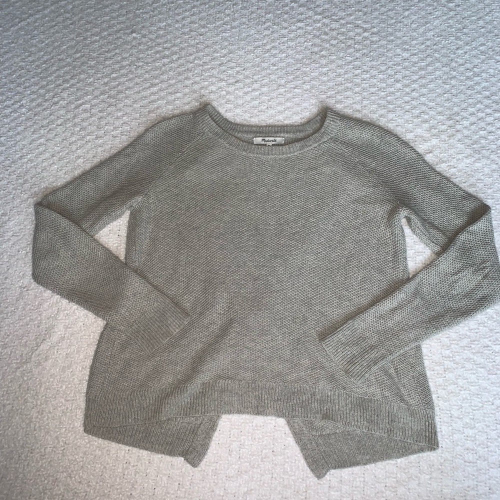 Madewell Grey Cross Back Sweater Size XS Like New